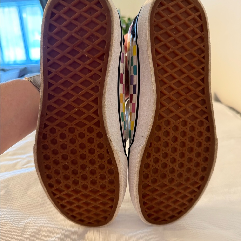 VANS Old Skool Black Rainbow Checkered Skate Shoes 500714 Missy 5 - Picture 7 of 7